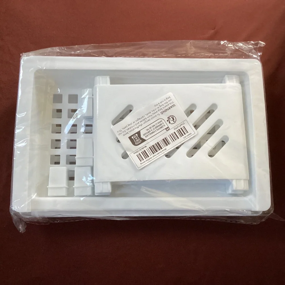 White Plastic Desktop Storage Rack -Multi-Functional Rectangular Organizer Shelf - Picture 7 of 8